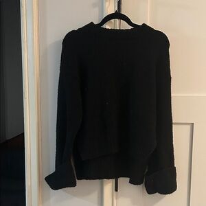 Frame high-low soft and cozy virgin wool and cashmere sweater